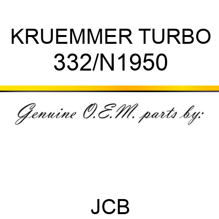 KRUEMMER TURBO 332/N1950