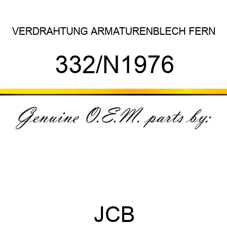 VERDRAHTUNG ARMATURENBLECH FERN 332/N1976