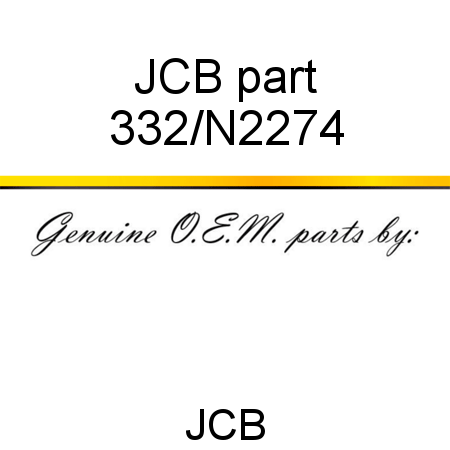 JCB part 332/N2274