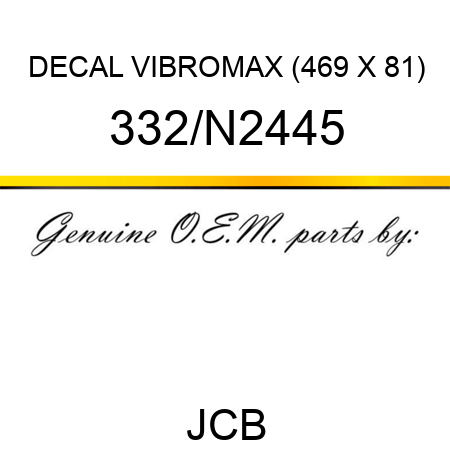 DECAL VIBROMAX (469 X 81) 332/N2445