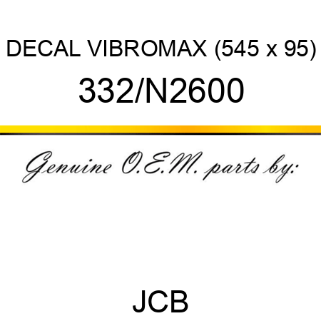 DECAL VIBROMAX (545 x 95) 332/N2600