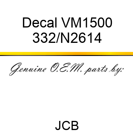 Decal VM1500 332/N2614