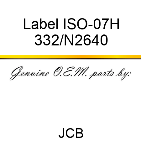 Label ISO-07H 332/N2640