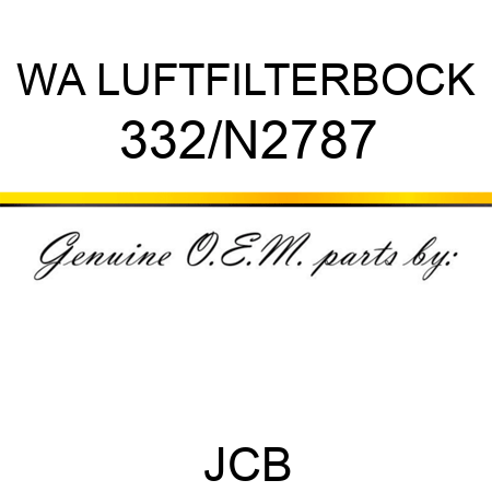 WA LUFTFILTERBOCK 332/N2787