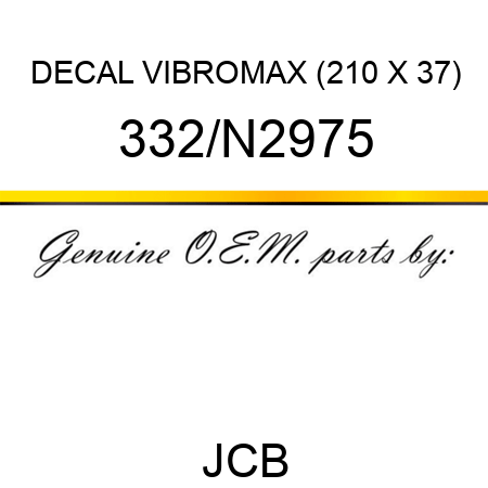 DECAL VIBROMAX (210 X 37) 332/N2975