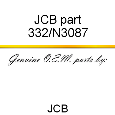 JCB part 332/N3087