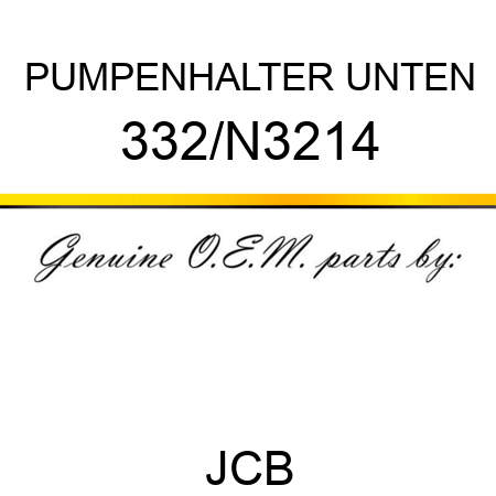 PUMPENHALTER UNTEN 332/N3214