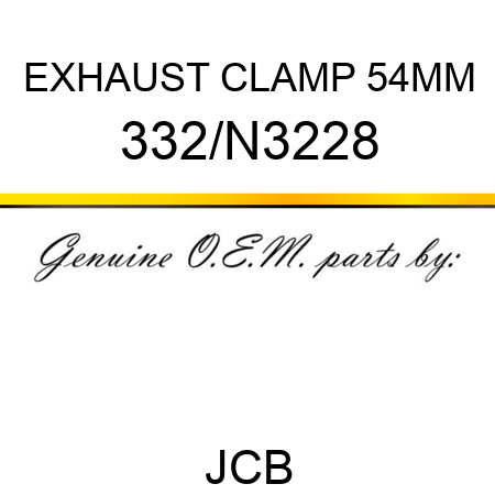 EXHAUST CLAMP 54MM 332/N3228