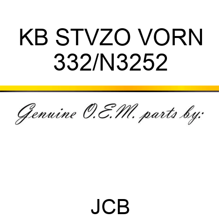 KB STVZO VORN 332/N3252