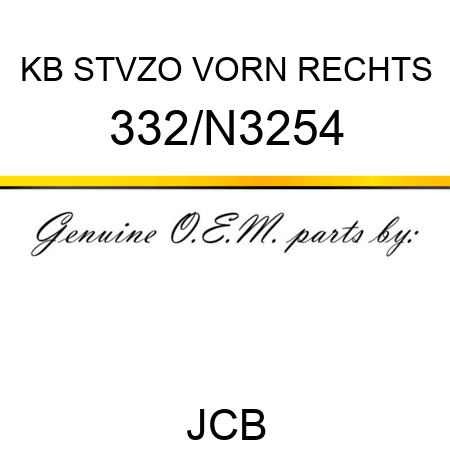 KB STVZO VORN RECHTS 332/N3254