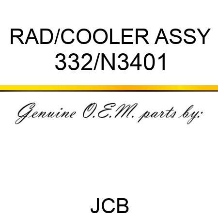 RAD/COOLER ASSY 332/N3401