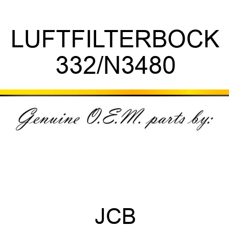 LUFTFILTERBOCK 332/N3480