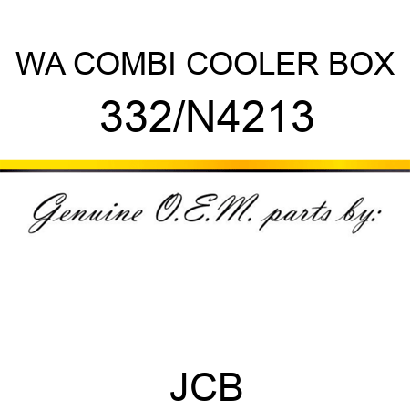 WA COMBI COOLER BOX 332/N4213