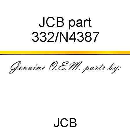 JCB part 332/N4387