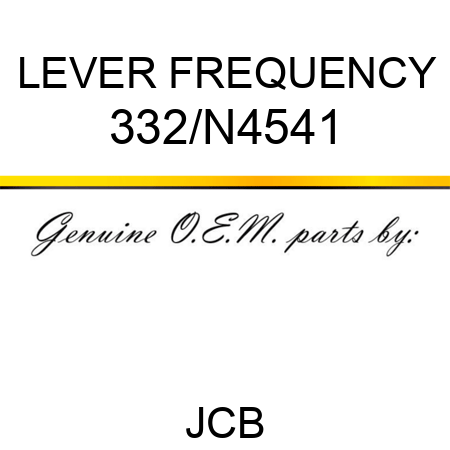 LEVER FREQUENCY 332/N4541