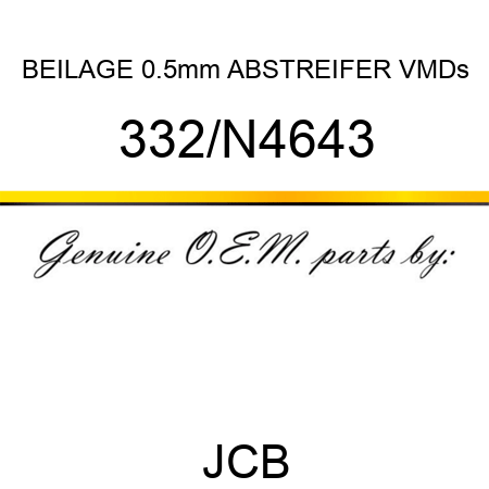 BEILAGE 0.5mm ABSTREIFER VMDs 332/N4643