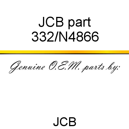 JCB part 332/N4866