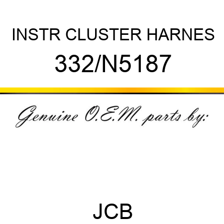 INSTR CLUSTER HARNES 332/N5187