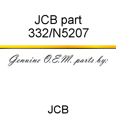 JCB part 332/N5207