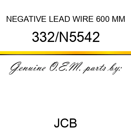 NEGATIVE LEAD WIRE 600 MM 332/N5542