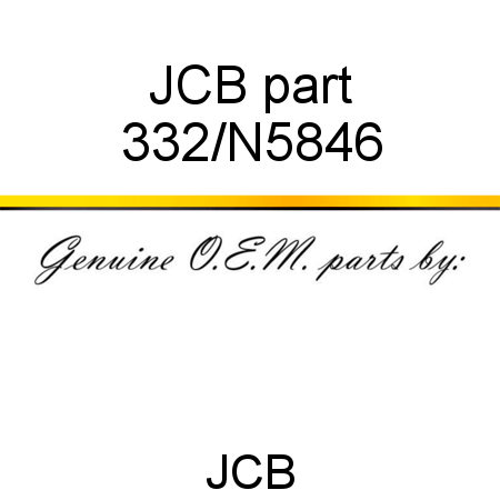 JCB part 332/N5846