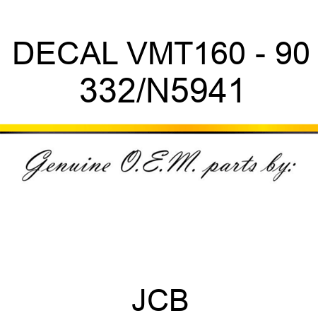 DECAL VMT160 - 90 332/N5941