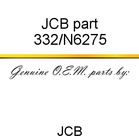 JCB part 332/N6275