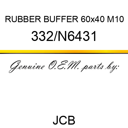 RUBBER BUFFER 60x40 M10 332/N6431