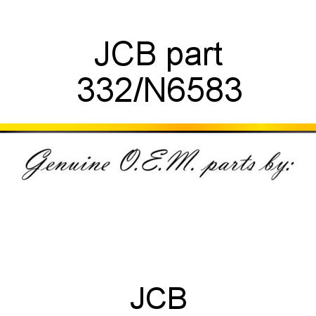 JCB part 332/N6583