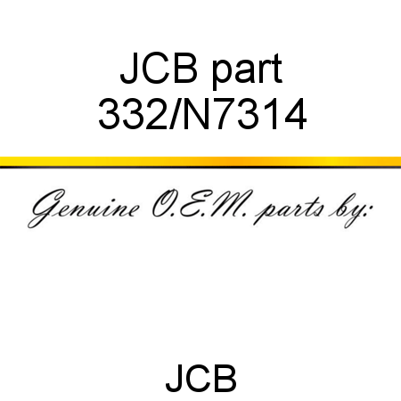 JCB part 332/N7314