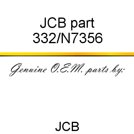 JCB part 332/N7356