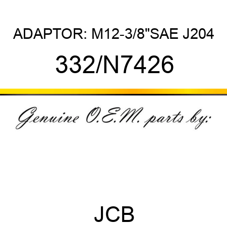 ADAPTOR: M12-3/8