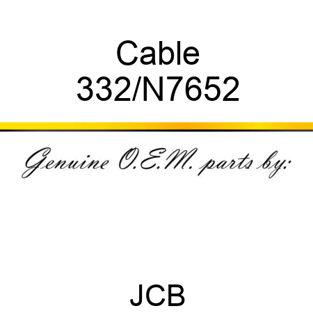 Cable 332/N7652