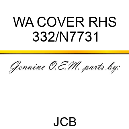 WA COVER RHS 332/N7731