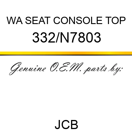 WA SEAT CONSOLE TOP 332/N7803