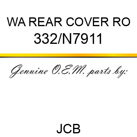 WA REAR COVER RO 332/N7911