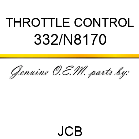 THROTTLE CONTROL 332/N8170