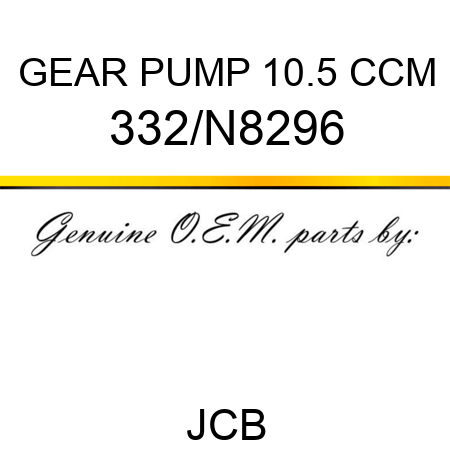 GEAR PUMP 10.5 CCM 332/N8296