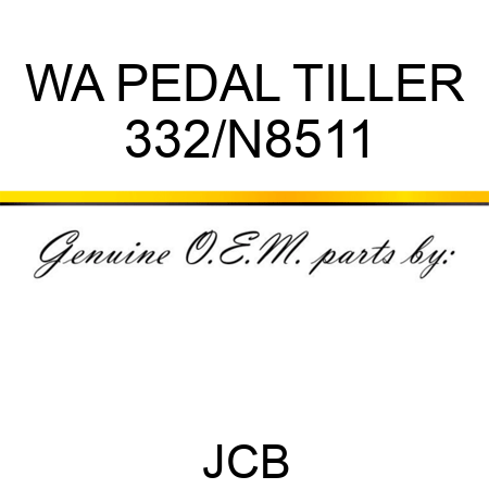 WA PEDAL TILLER 332/N8511