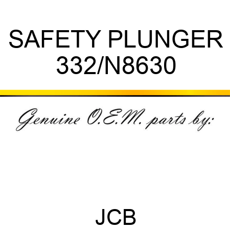 SAFETY PLUNGER 332/N8630