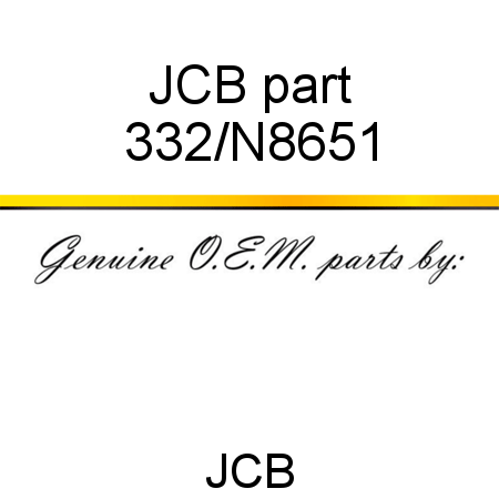 JCB part 332/N8651