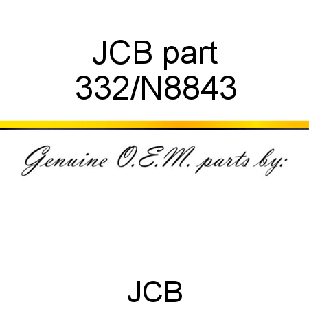 JCB part 332/N8843