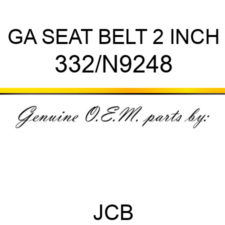 GA SEAT BELT 2 INCH 332/N9248