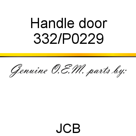 Handle, door 332/P0229