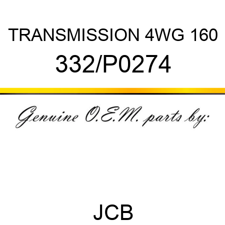 TRANSMISSION 4WG 160 332/P0274