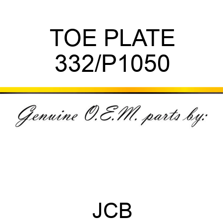 TOE PLATE 332/P1050