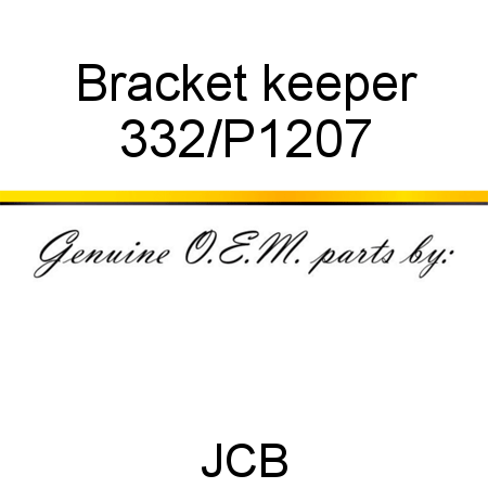 Bracket, keeper 332/P1207