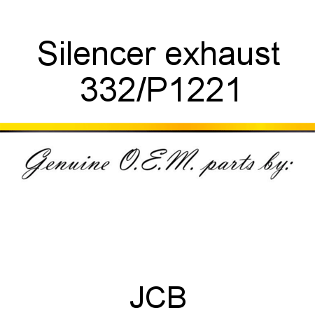 Silencer, exhaust 332/P1221