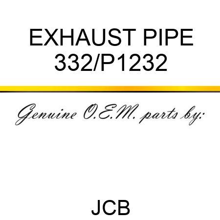 EXHAUST PIPE 332/P1232