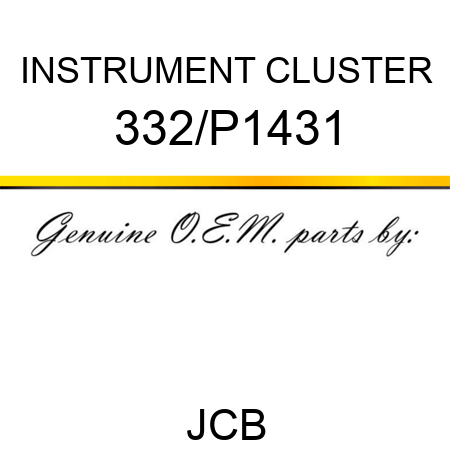 INSTRUMENT CLUSTER 332/P1431